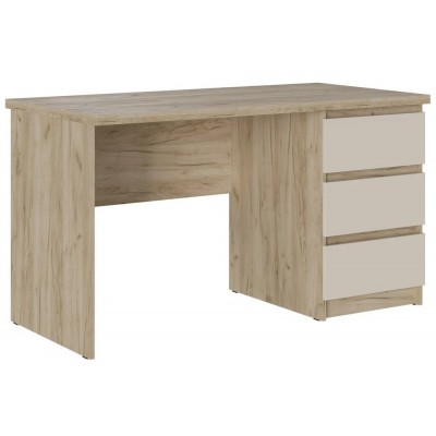 Стол письменный МК Стиль Бостон СП-001 МДФ дуб крафт золотой/белый глянец